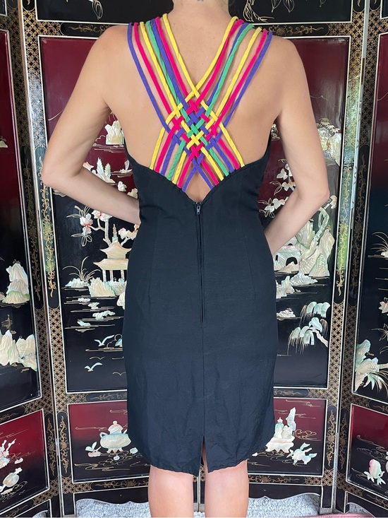 Betty Barclay Dresses & Skirts - 80s Rainbow linen dress
